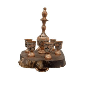 مجموعة إبريق و أكواب نبيذ نحاسية - الماس مجموعة إبريق و أكواب نبيذ نحاسية - الماس